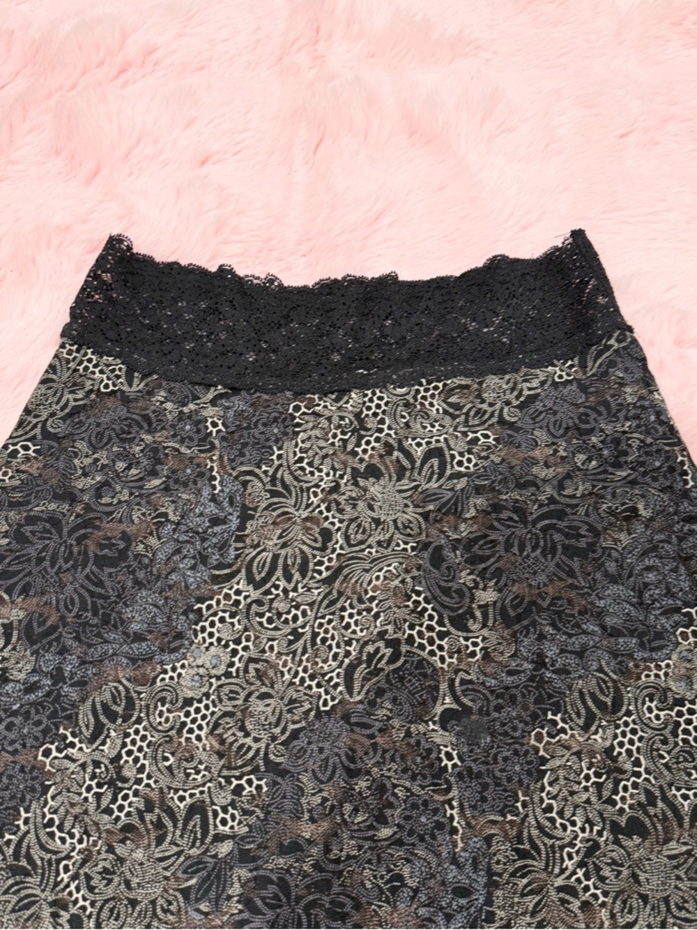Vintage Whimsigoth Cabi Floral Lace Overlay A-Line Skater Skirt - Picture 2 of 4